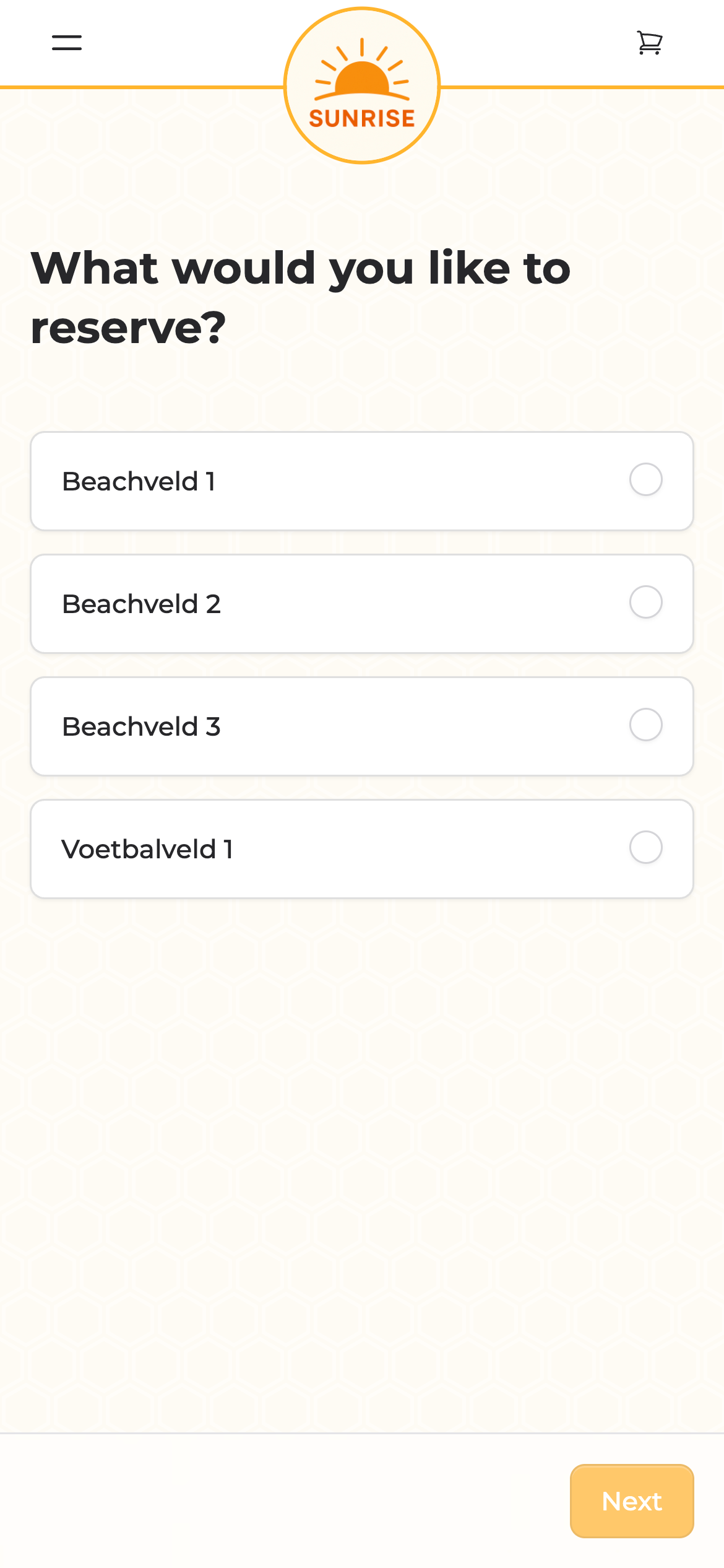 Customizable reservation page image